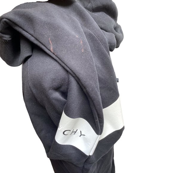 100% Authentic Givenchy Men's Black/White Zip Up Hoodie XLarge - Picture 6 of 13